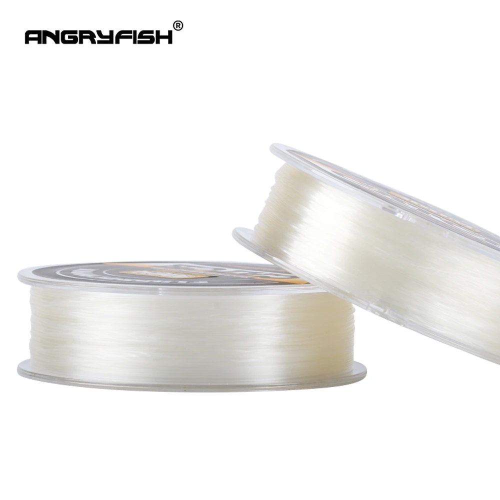 ANGRYFISH-sedal de pesca de fluorocarbono 100%, 100m, monofilamento de carbono transparente, línea superfuerte - imagen 3