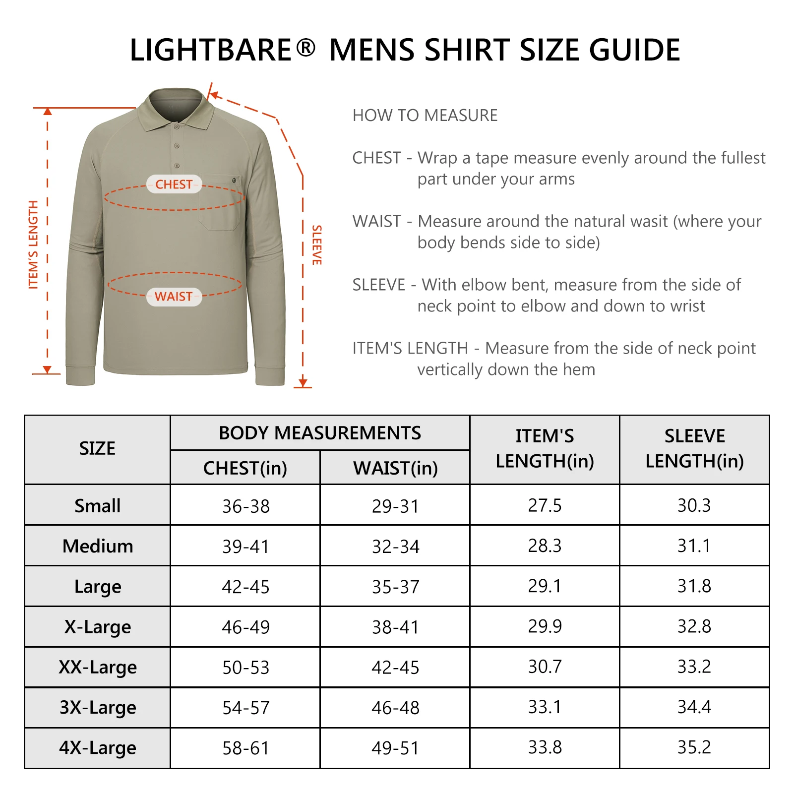 Lightbare-Polo de rendimiento UPF 50 para hombre, camisa de piqué táctica de manga larga, secado rápido, absorbe la humedad - imagen 3