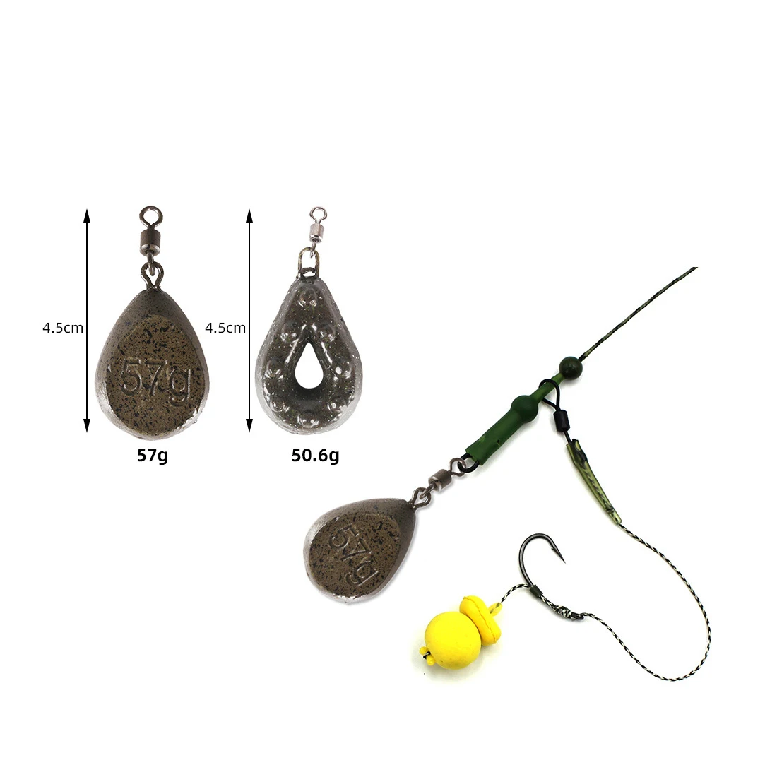 Kit Accesorios Pesca de Carpa – Ganchos, Giratorios y Señuelos - imagen 3