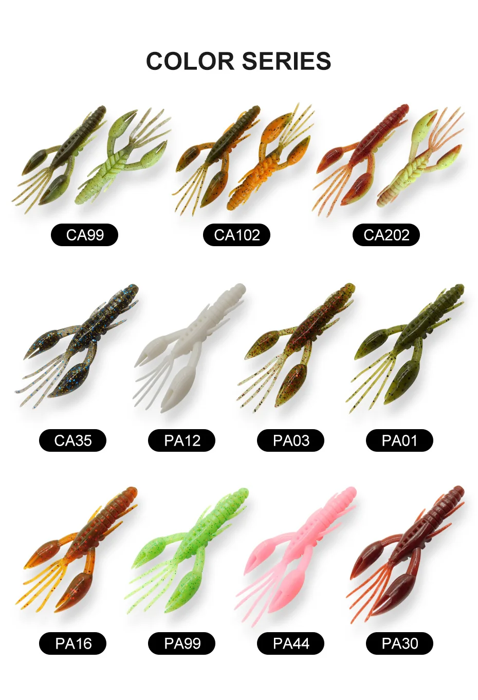 ESFISHING nuevo profesional mariposa Craw 90mm 7g cebo de silicona suave Doliver cangrejo Isca aparejos de señuelo de pesca Artificial - imagen 5