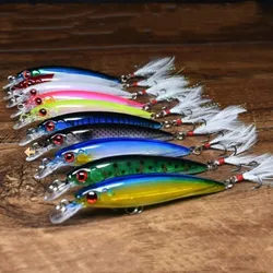 Señuelo de pesca hundido Crankbait de plástico duro, 7,2g, 9cm, cebo Artificial de pececillo, ojos 3D, aparejos de pesca para lubina, Lucio, carpa, 1 Uds.