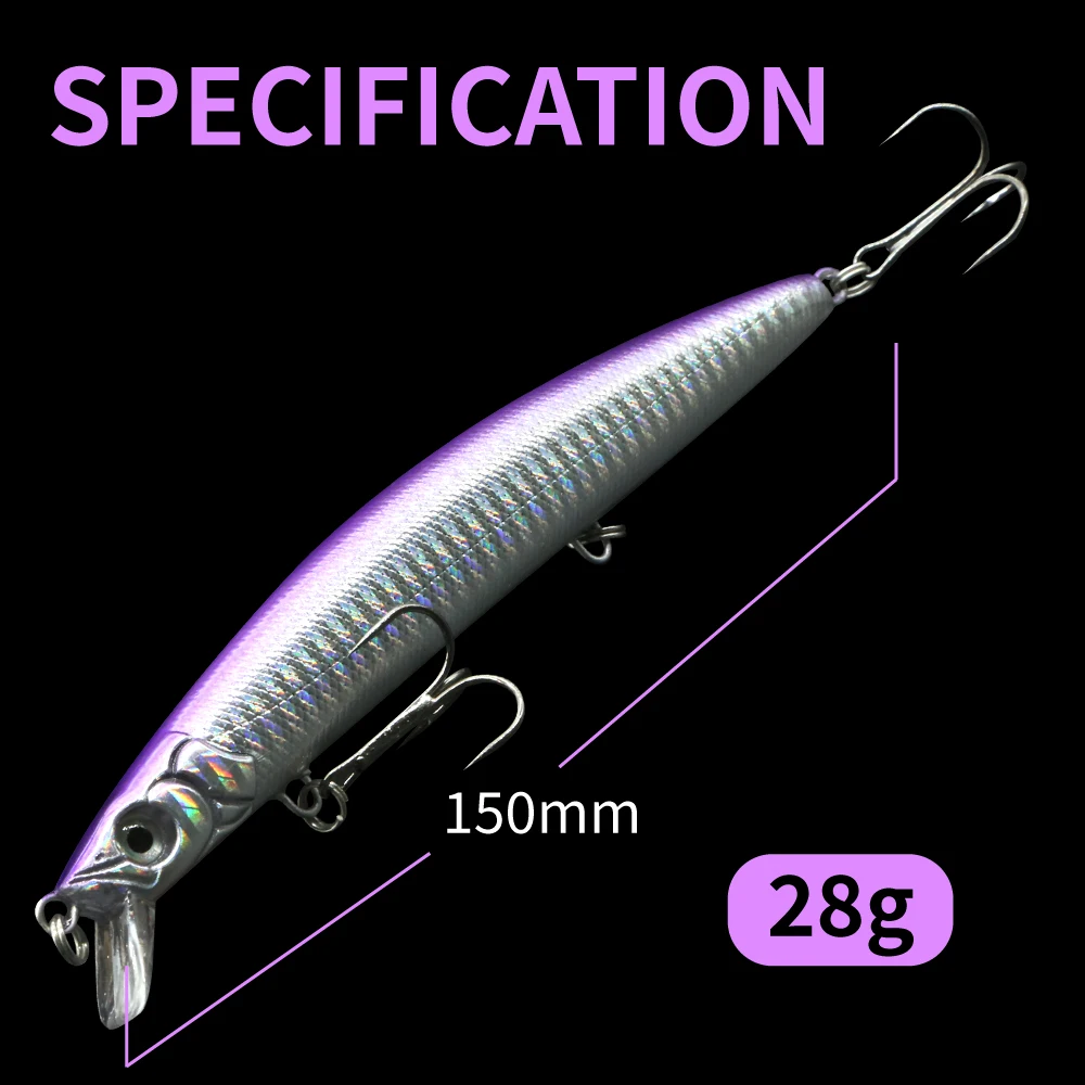 Señuelos de pesca Minnow 15cm 28g Swimbait señuelo para trucha lubina Mini Crankbait cebo Artificial accesorios de pesca - imagen 3