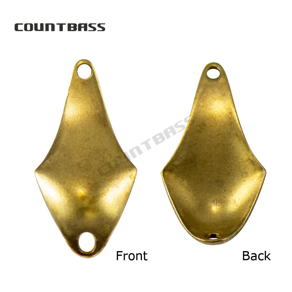 COUNTBASS 50 Uds. Cucharas de pesca de salmón de latón en blanco 2g (5/64oz) área de trucha giratoria, cebos de Lucio, señuelos de pescador sin pintar