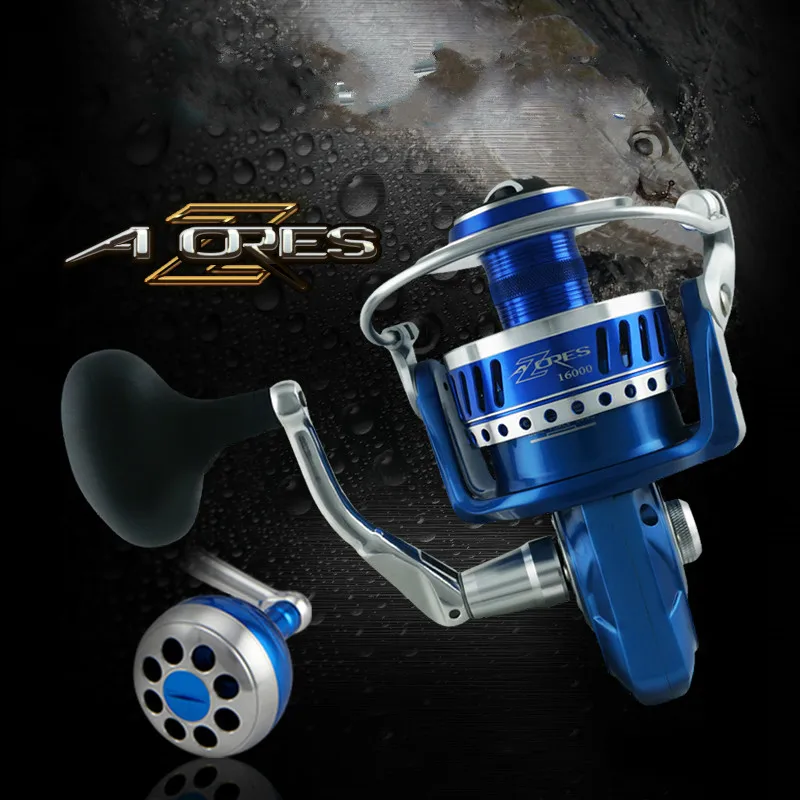 Okuma-carrete giratorio de Metal para Pesca, aparejos de Pesca de agua salada, arrastre máximo de 20KG, rueda lejana, 10000s, 16000s - imagen 5