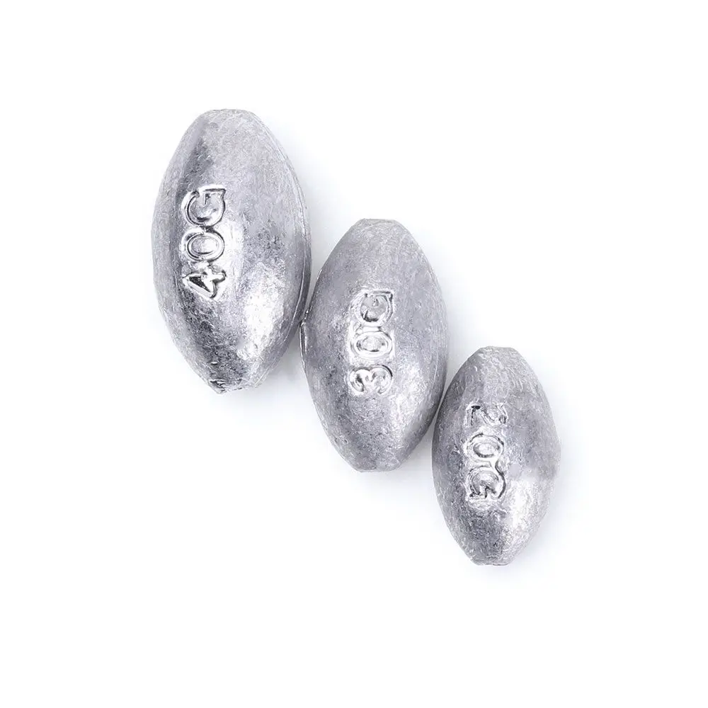 5/10 Uds pesas de alta calidad peso adicional plomo de pesca en forma de oliva conector de gancho de caída - imagen 2