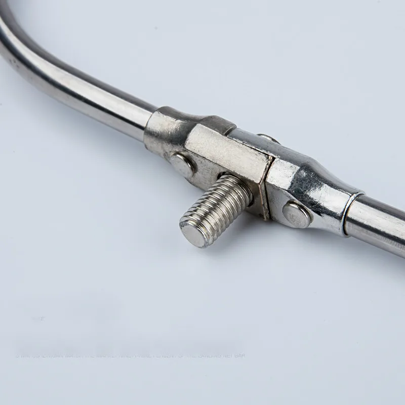 Redes de pesca triangulares de nailon, herramientas de pesca de acero inoxidable plegables, malla de rombos, profundidad de agujero, red de inmersión de aterrizaje de nailon plegable, 40cm - imagen 3