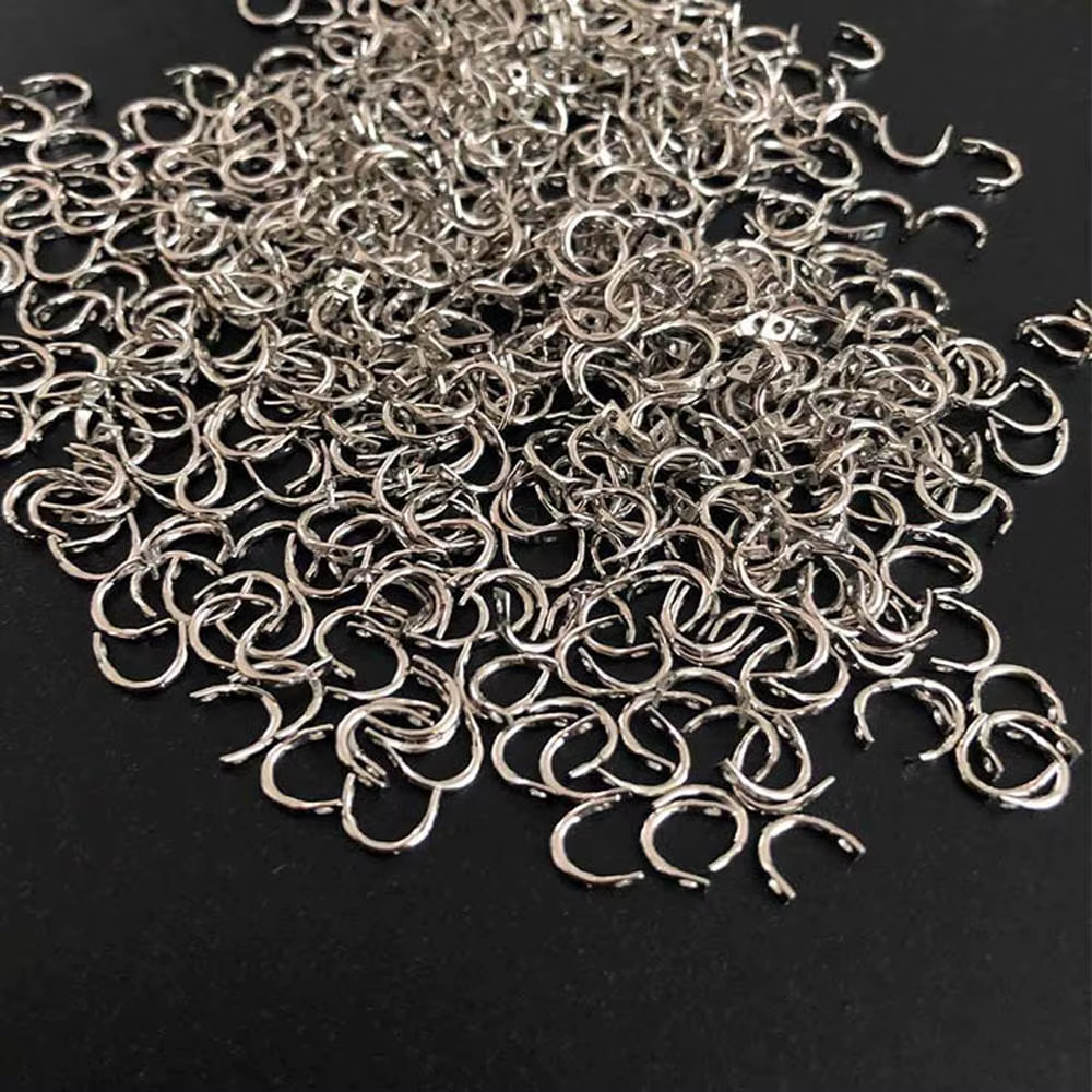 Giratorio Swivel de plata con anillo en U para cebos pesca - imagen 5