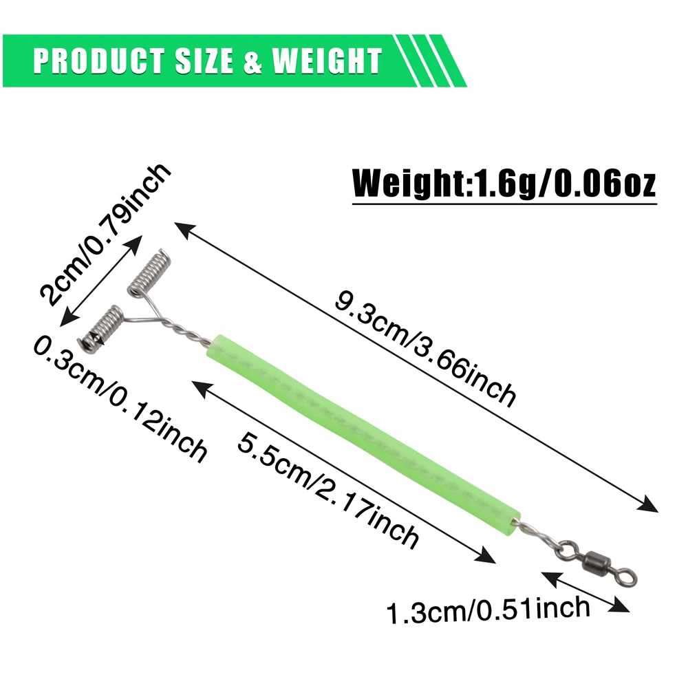Aparejo giratorio de pesca en agua salada, línea cruzada en forma de T de 3 vías, ramas, cuentagotas, accesorios de aparejos terminales, 15 unids/lote por caja - imagen 2