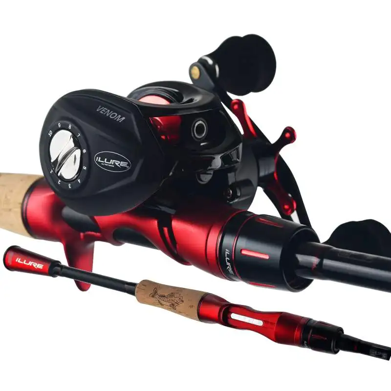 Caña de pescar de fibra de carbono con rueda, 2,2 M, 2,1 M, 1,98 M, UL/M/ML - imagen 2