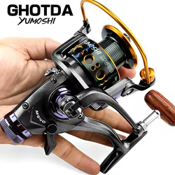 Carrete de pesca con doble freno 5.2:1 Metal