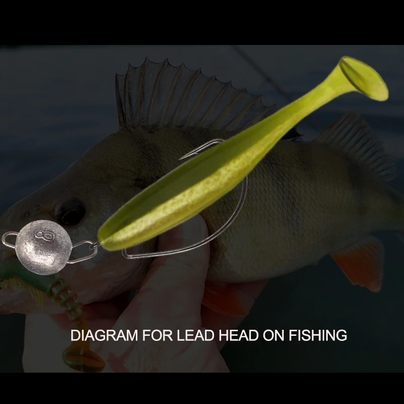 ESFISHING-cabeza de plomo de 4g, 6g, 8g, 10g, señuelo suave, anzuelo Cheburashka, plomo, Texas, aparejos de pesca, accesorios - imagen 4