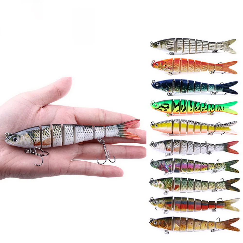 Señuelos de pesca Swimbait cebo duro realista 137mm 27g señuelo con anzuelo triple señuelos multiarticulados para lubina trucha carpa aparejos de pesca - imagen 5