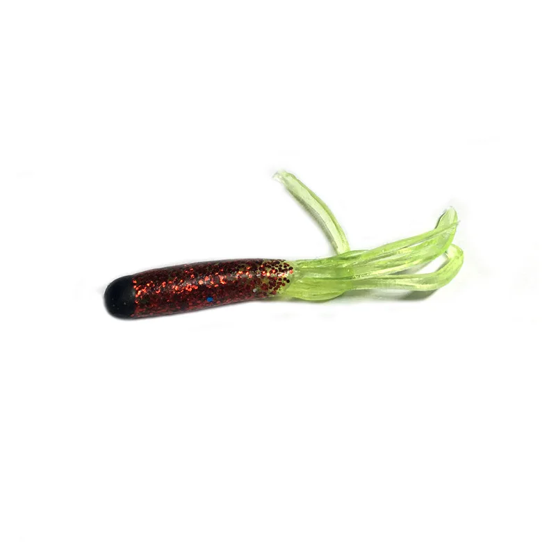 Señuelos tubulares de silicona Artificial, cebos blandos multicolor, 5cm/0,6g, para Barba, Wobblers, aparejos de pesca de carpa, 20 unidades por lote - imagen 3