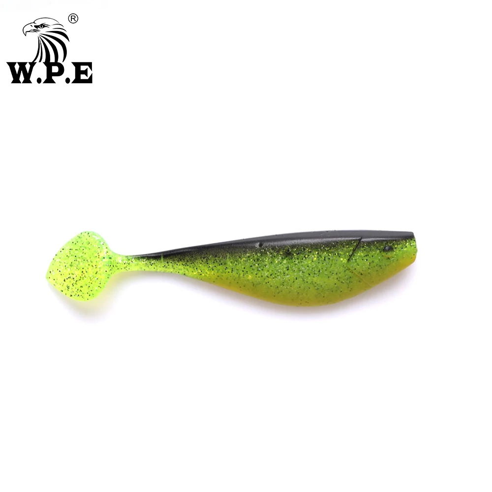 W.P.E-señuelo de pesca suave, 5 unids/paquete, 12cm, 18,4g, gusano en T, Swimbaits Jig Head, cebo de pesca con mosca, cebo de silicona, Wobblers de pesca de carpa - imagen 4