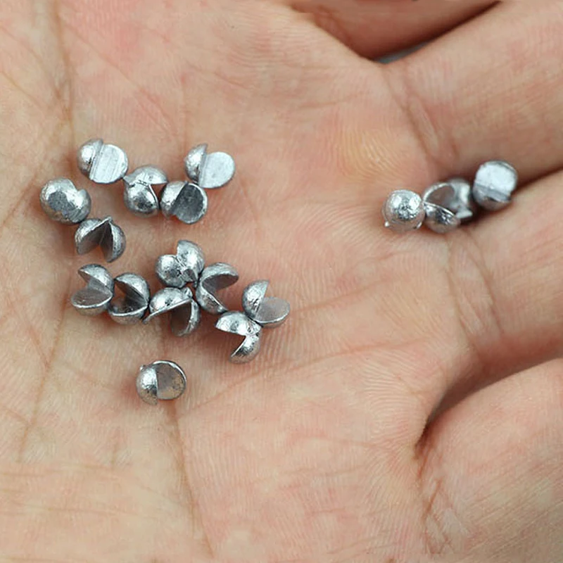 Gancho de plomo de pesca de tiro dividido, accesorio redondo con Clip de boca abierta, 100-2g, cebos de peso, conector de protección de línea, 0,28 Uds. - imagen 5