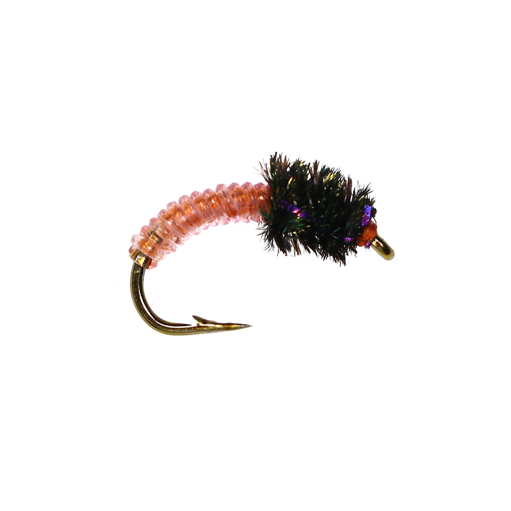 ICERIO-señuelo de pesca con mosca, 6 unidades, zumbador Midge, Nymph, trucha