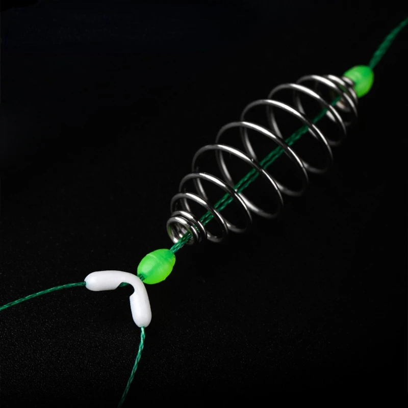 Conjunto de anzuelos de pesca de acero al carbono, conjunto de anzuelos dobles, atado con sedal, equipo de pesca - imagen 4