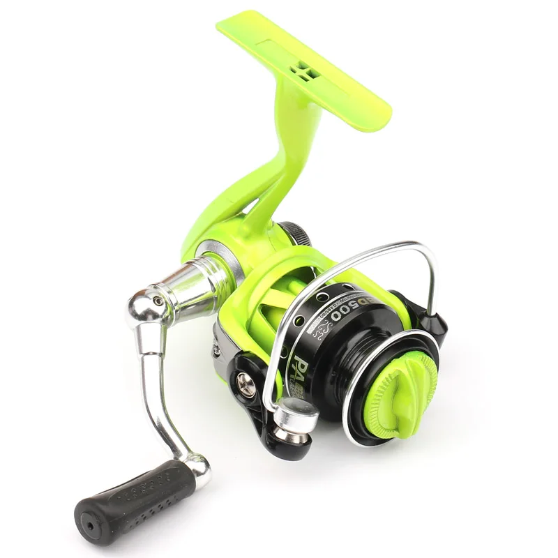 Mini 500 taza de alambre de metal y pie de rueda larga, rueda giratoria, Ultra pequeña, balancín portátil, rueda de pesca, llanta redonda, carrete de pesca