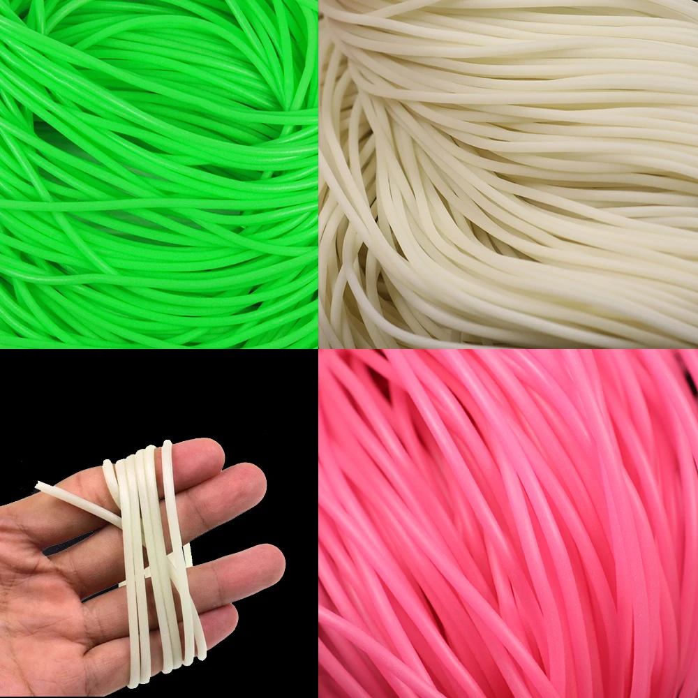 Elllv, venta al por mayor, 2 m/hebra, verde, rosa, blanco, Material de aparejo de agua salada, tubo luminoso suave, tubo elástico de goma de silicona blanco - imagen 5