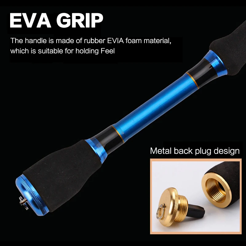 SIECHI-caña de pescar de fundición de 2 secciones, 0,9 m-1,5 m, Baitcasting, de viaje, señuelo giratorio ultraligero - imagen 5