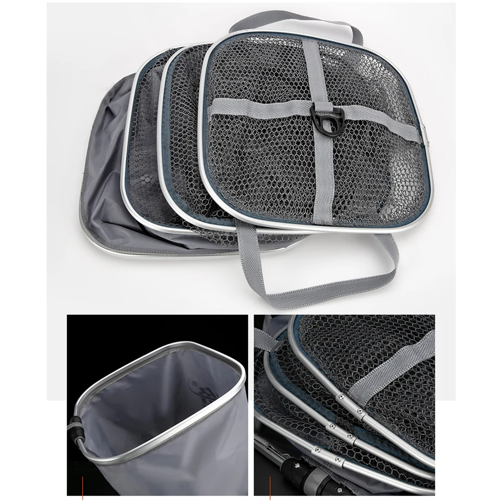 Red de pesca grande plegable, trampa de cebo para camarones y pececillos, jaula de Red para mantener los peces vivos, accesorios x445 G, 2M/2,5 M/3M - imagen 3