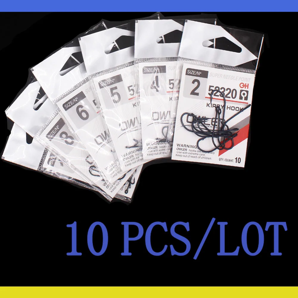 10 unids/lote azul ganchos de pesca de acero con púas agudas gancho afilado O'shaughnessy serie plantilla ganchos/Mar gancho anillado de agua salada - imagen 4