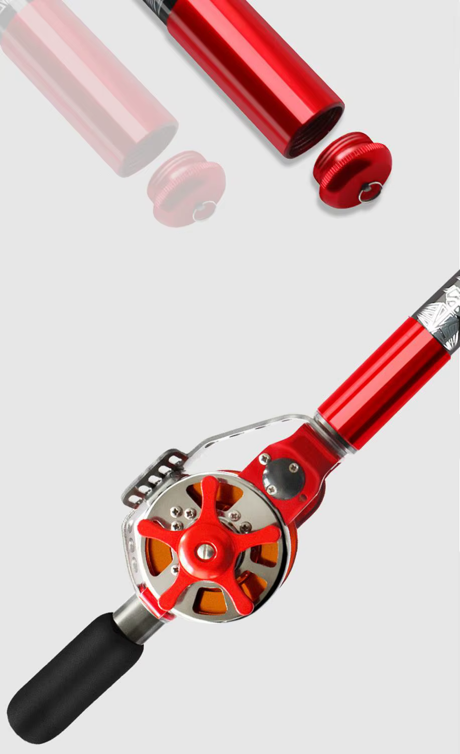 Caña de pescar de fibra de carbono de doble uso, carrete hueco, telescópico, caña de pescar con mosca, caña de transmisión superdura, caña de mano de 4,5/5,4/6,3/7,2/8,1/9M - imagen 2