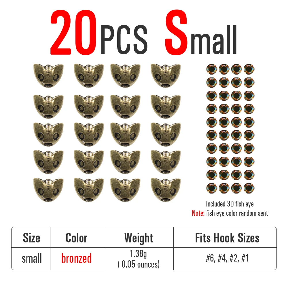 20pcs Small Bronzed