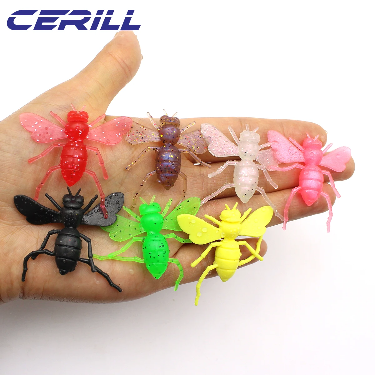 Coloridos juguetes de insectos de plástico para un juego imaginativo