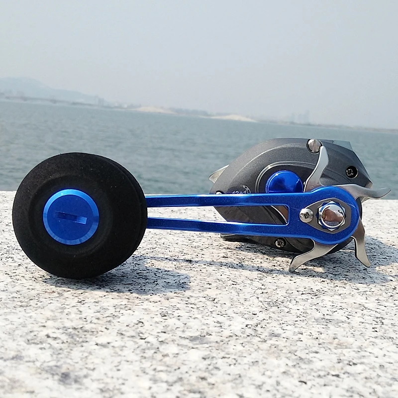 Twinfish TF500 Wide Body Casting Reel Licht Gewicht Zee Water Metalen Frame Snelle Vissen Reel Lange Handvat Linkerhand Max drag10kg - imagen 5