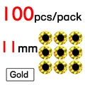 11mm Gold 100pcs