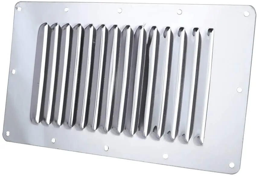 Rejilla de ventilación cuadrada de acero inoxidable, rejilla de ventilación de pared de Metal, Louvred, 23,0 cm x 11,50 cm, un par - imagen 5