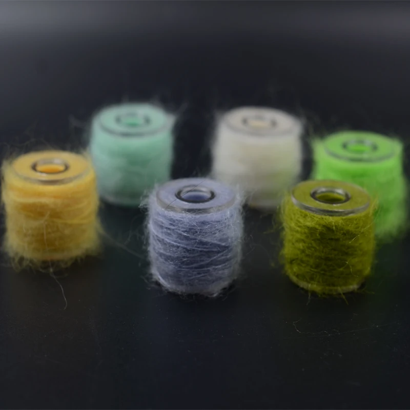 CONTEMPLATOR 12 colores sanguijuela hilo de mohair caddis Nymph cuerpo trenzado pelo de angora atado de moscas serpentinas de hilo materiales de pesca con mosca - imagen 4