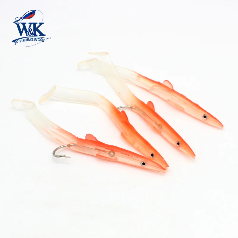 Señuelo de pesca Anguila Shad de 10 cm, 10 Uds., cebo blando de 2,5 g con anzuelos afilados, juego para pesca de lubina, Compatible con aparejo y plomo Sof - imagen 5