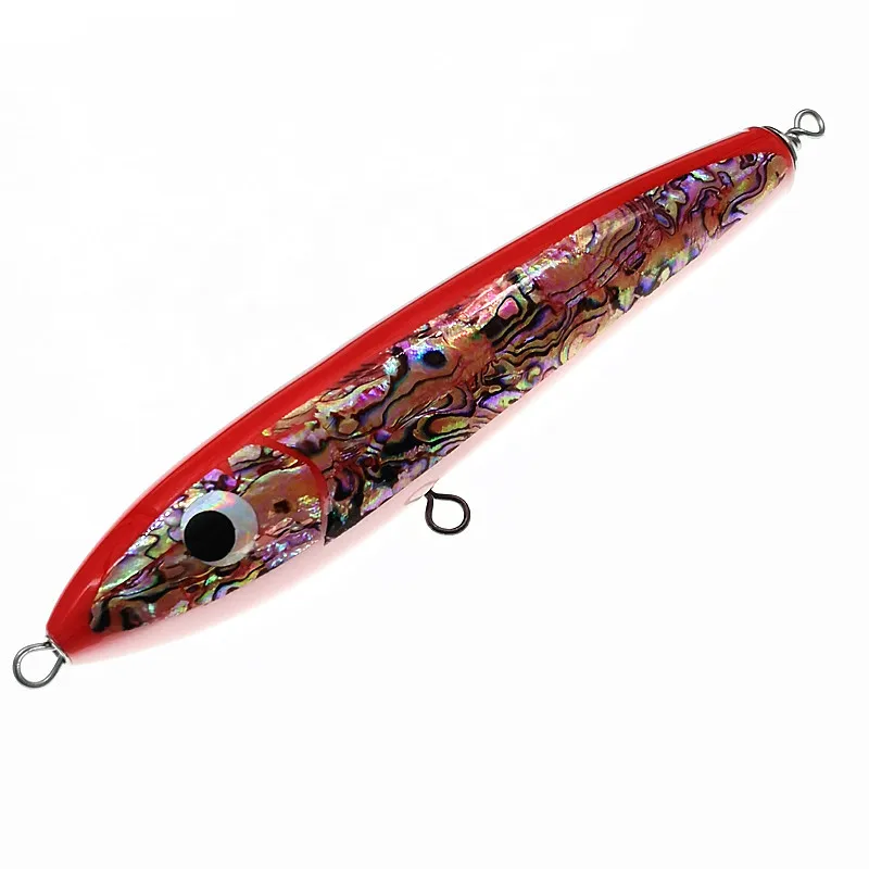 SWOLFY-señuelo de madera para pesca en superficie, 1 unidad, señuelo de lápiz de mar profundo, 20cm, 22cm, 24cm, Stickbait GT, pesca de curricán, Océano Abierto - imagen 3