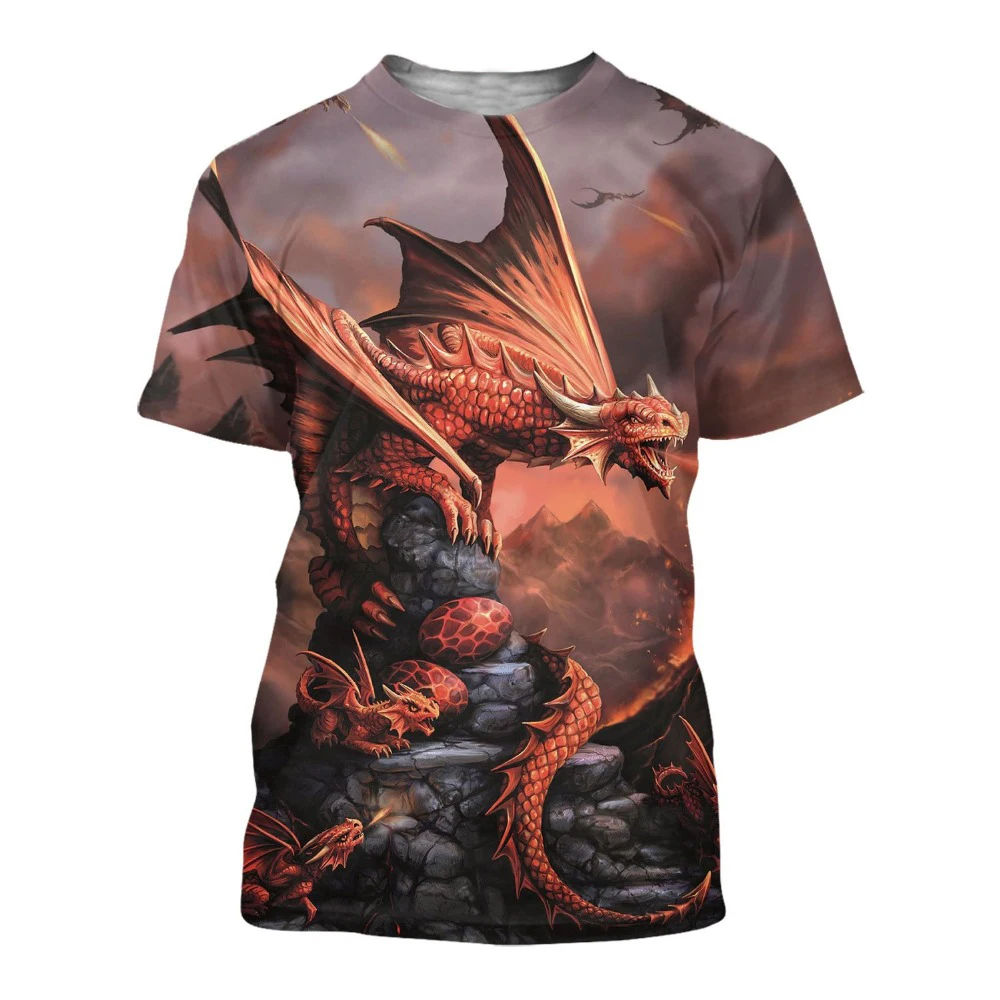 2025 moda de verano lindo koala camiseta para hombre águila/dragón 3D impreso Harajuku camisetas de manga corta Unisex Casual camisetas KJ0149 - imagen 4