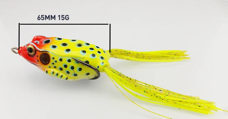KESFISHING-señuelo de rana hueca, 2 piezas, 6,5 cm, Crankbait de agua superior, cebo de pesca de lubina, cabeza de serpiente, pez con ganchos dobles de silicona - imagen 5