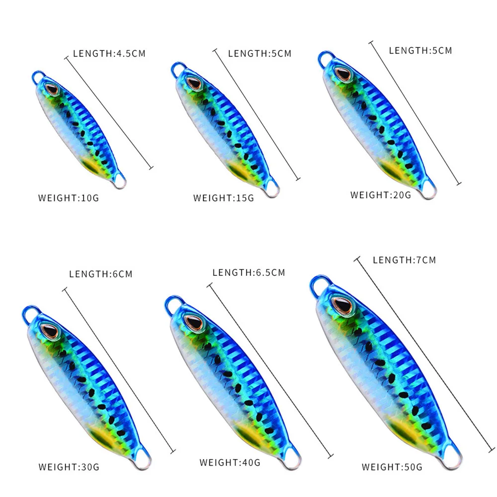 Señuelo de pesca con plantilla de Metal, accesorios de cebo Artificial duro, Weight10-60g, barco de mar lento, señuelos de hundimiento para invierno, Whopper, Lucio, 2021 - imagen 3