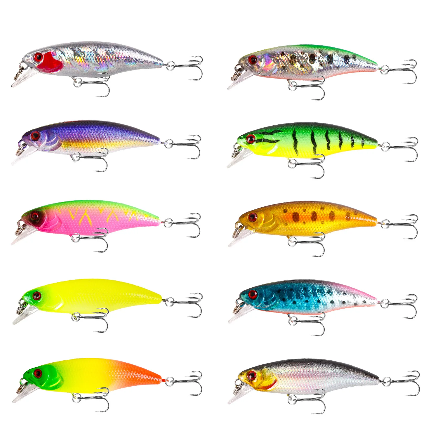 Mini señuelo de pesca de pececillo que se hunde, 4,5g, 55mm, cebo duro, Wobblers, Crankbait, Perch, Lucio, salmón, trucha, lubina, 1 piezas
