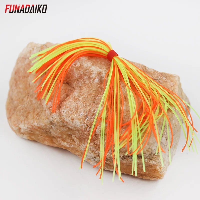 Funadaiko-faldas de silicona para pesca, accesorios de buzzbits, material de goma para atar moscas, 13cm de longitud, 5 mechones por lote, novedad