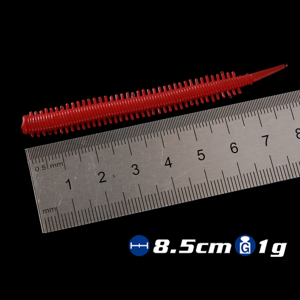 FSTK-señuelo de pesca de lombriz de tierra suave, plantilla de gusano suave de 85mm y 1,0g, cebo de pesca Wobbler, cebos blandos artificiales con aroma decorativo - imagen 5
