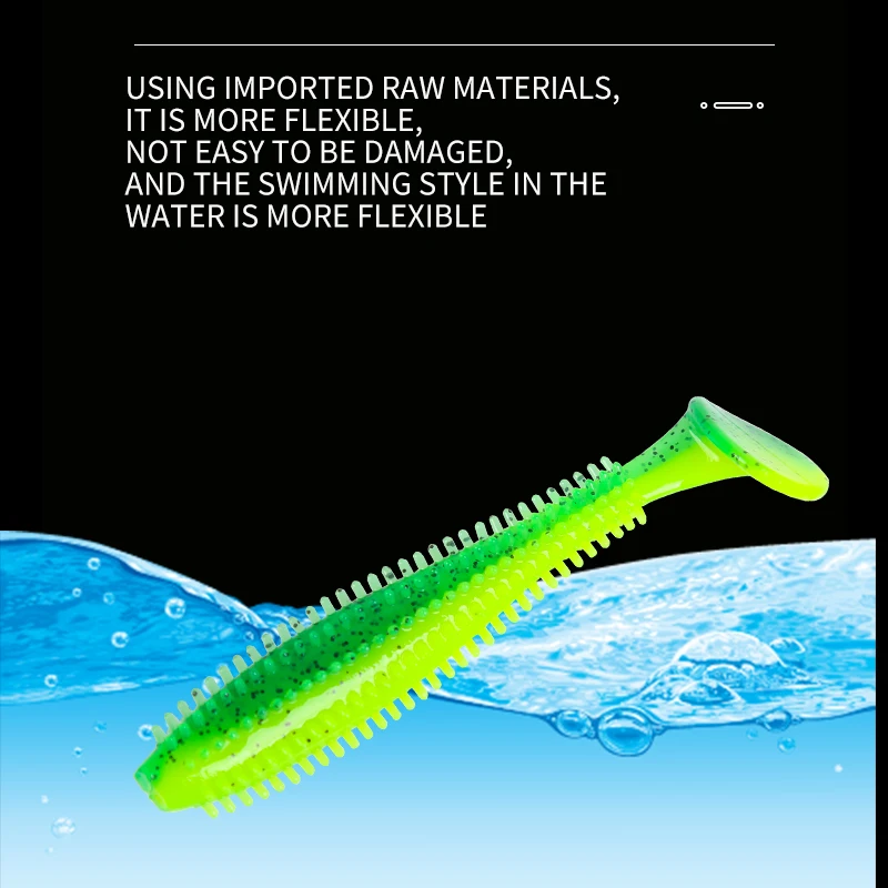 FSDZSO-señuelo de pesca de 80mm y 120mm, cebo cilíndrico Wobbler de silicona para erizo, espiga, sábalo, remo de pepino de mar - imagen 3