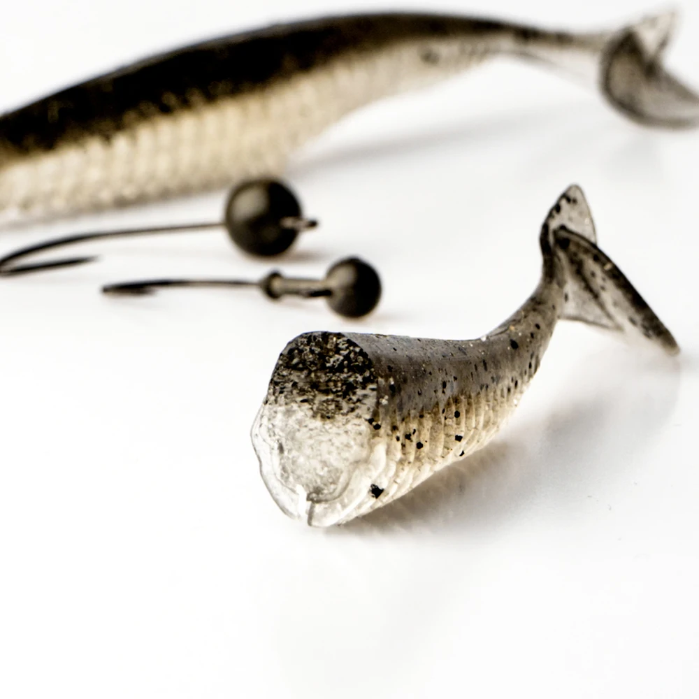 Ravencraft 2,2/2,7/3,2/3,7 pulgadas cola de paleta señuelo suave Wobbler señuelos de lubina trucha Swimbait cebos MADFRY aparejos de pesca - imagen 3