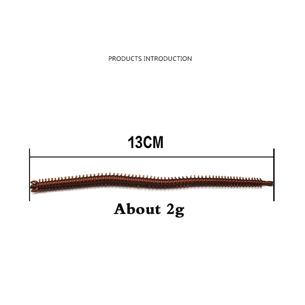 20 unids/bolsa Artificial suave ciempiés señuelo de pesca gusano 13cm lombriz insecto cebo de natación señuelos súper realistas para anzuelo de cabeza de anzuelo - imagen 4