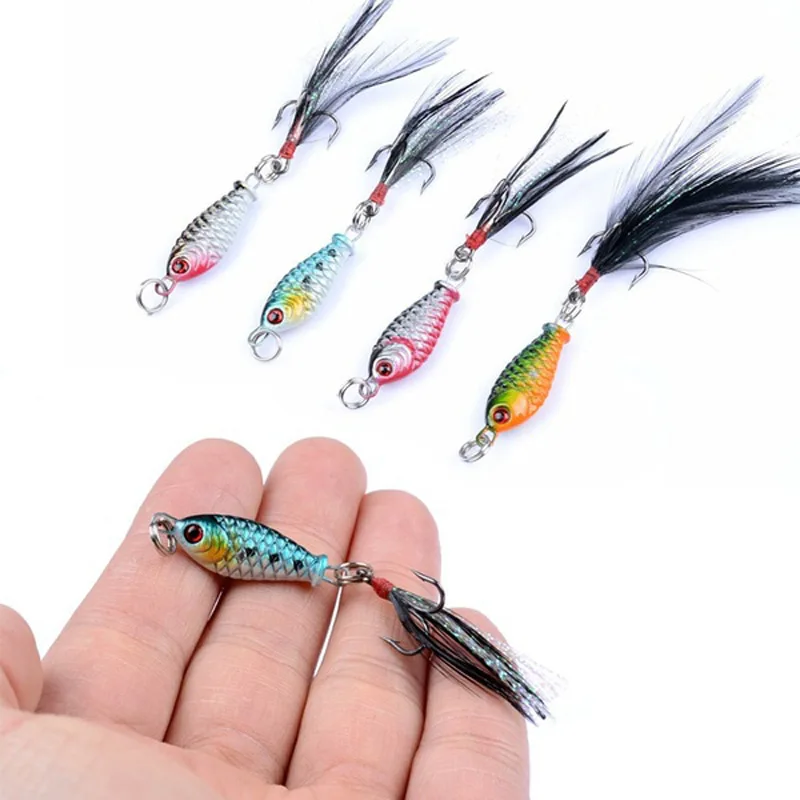 FLYSAND-SEÑUELOS de pesca para pececillos, herramienta de aparejos, accesorios de pesca, Crankbait 4 # - imagen 2
