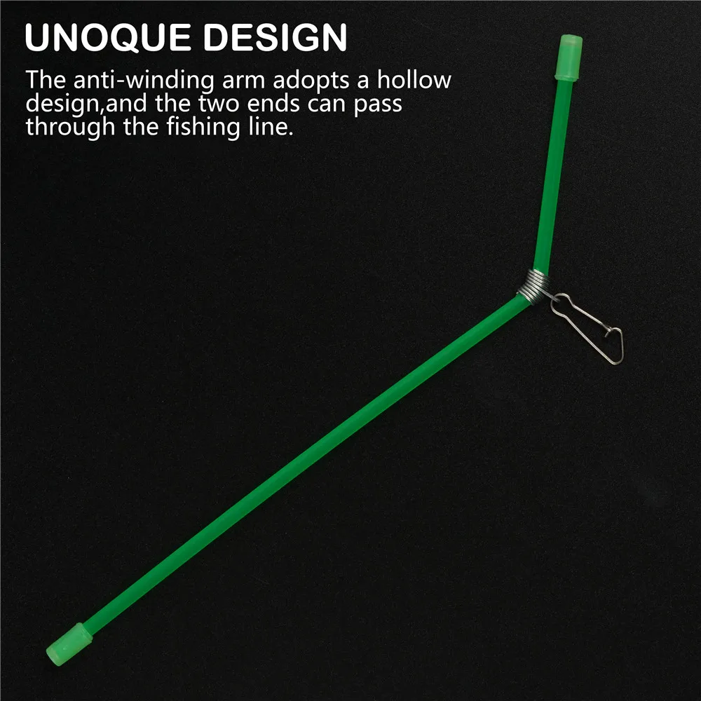 Anzuelos luminosos giratorios de 3 vías con sinker, 10 piezas, anzuelos de pesca a presión, plantilla de equilibrio, aparejo de conector de pesca de línea cruzada de fundición de agua salada - imagen 5