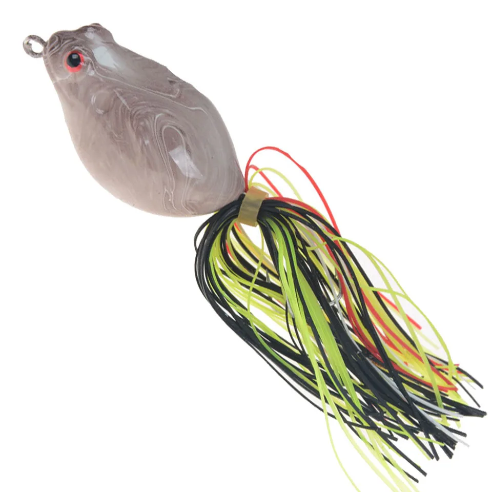 Popper-SEÑUELOS DE rana de 14g y 5cm, cebos blandos para cabeza de serpiente, señuelos de lubina, pesca de rana, superficie flotante - imagen 5