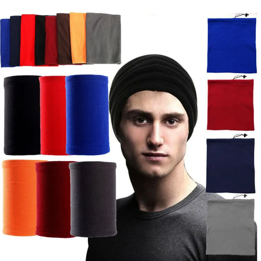 Gorros de lana Polar para exteriores para hombres y mujeres, bufanda de senderismo, calentador de cuello, tubo de Camping, máscara facial, sombreros de invierno - imagen 3