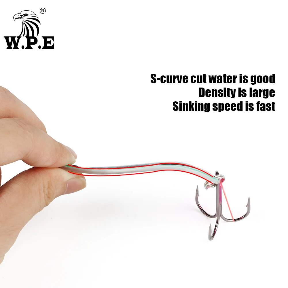 W.P.E-señuelo de Pesca giratorio con cuchara de Metal, 1 piezas, 21g/24g/32g, cebo Artificial para Lucio, trucha, aparejos de Pesca - imagen 4