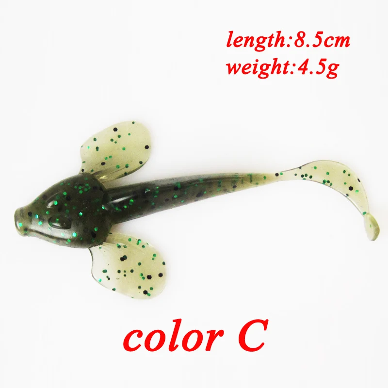 POETRYYI-señuelo suave de pesca, 4,5g, 85mm, 1 ud./lote, Swimbait, conjunto de gusanos de cola, cebos de pesca para agua salada/dulce - imagen 4